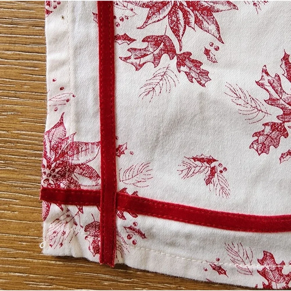 Poinsettia 19x19 Cloth Dinner Napkins Set of 6